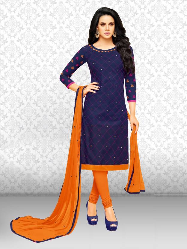 Divastri Cotton Embroidered Salw....