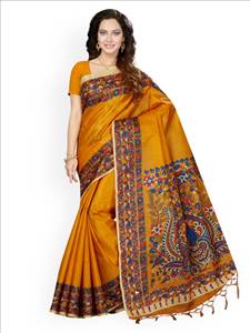 Ishin Orange Art Silk Pri....