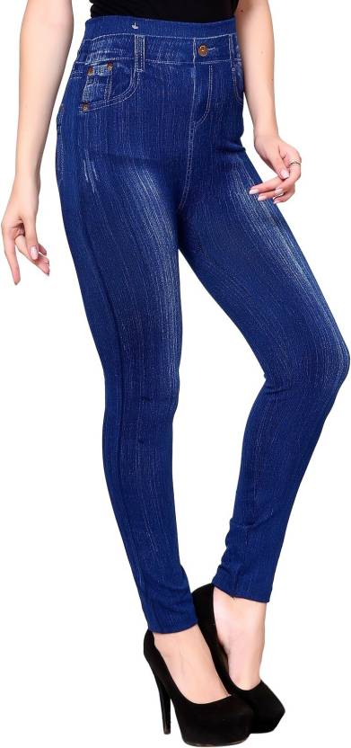 Mesh Blue Jegging  (Print....