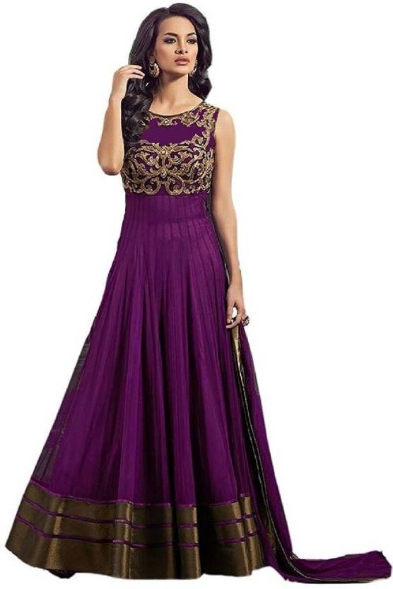 PURVA ART Anarkali Gown