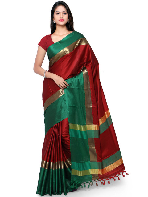 Red & Green Silk Cotton S....