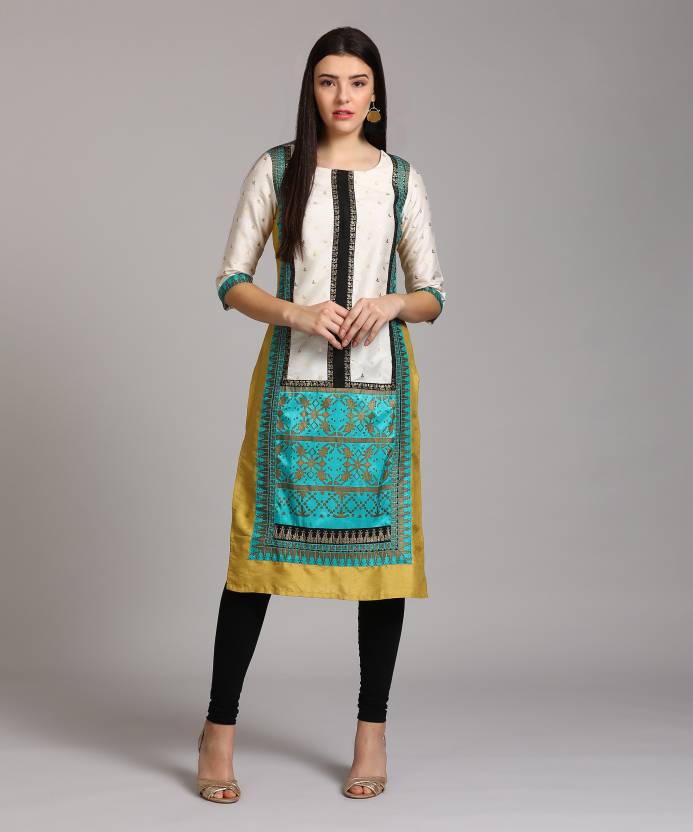 Women Printed Straight Ku....